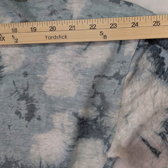 Cynthia Rowley Pullover Hoodie Womens XL 100% Linen Green Marbled Coastal Resort - Picture 5 of 11